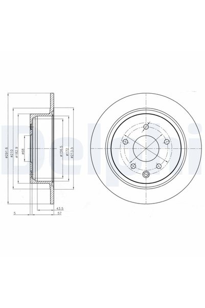 DELPHİ Δίσκος φρένου BG4108C
