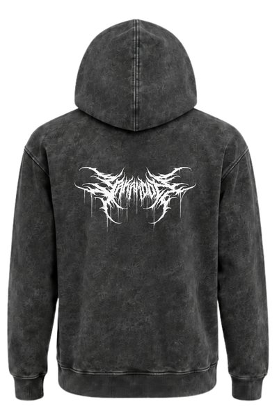 OPPPSSS YIKAMALI ACIDWASH TRIBAL GOTHIC مطبوع بثلاث خيوط من الصوف السميك