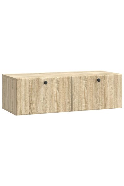 vidaxl Oglindă TV montată pe perete 98 x 41 x 30 cm Stejar Sonoma
