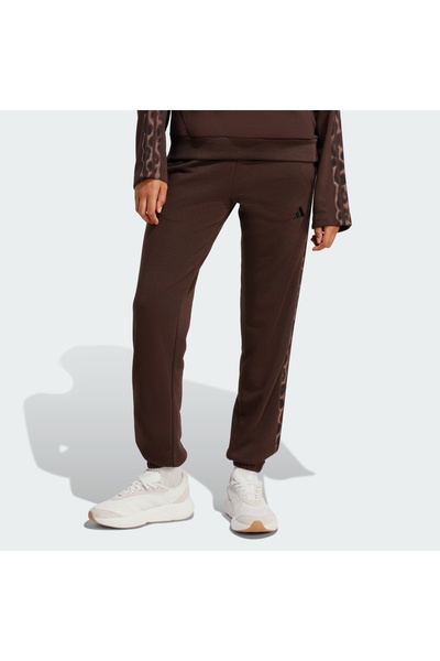 adidas Seasonal Essentials Leopard Print French Terry Joggers with 3-Stripes