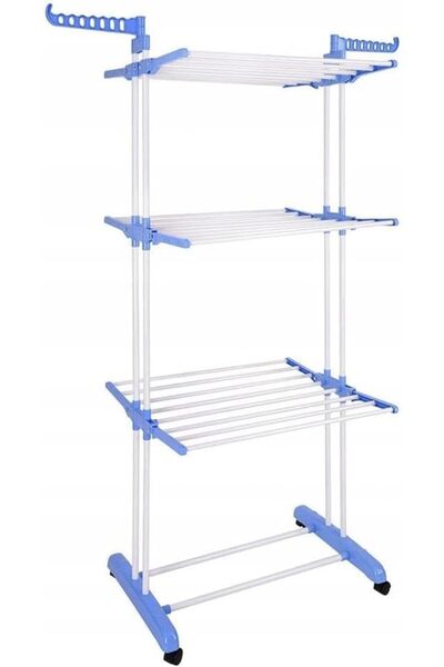 Generic Foldable Clothes Drying Rack,4-Tier Collapsible Laundry Rack / 3 Retr...