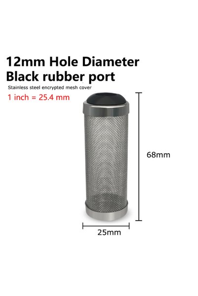 Choice Black 12mm 12/16mm Aquarium Inflow Inlet Filter Stainless Steel Mesh N...