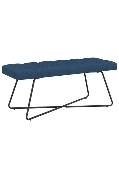 vidaxl Bancă cu butoane capitonate albastru 110 x 40 x 46 cm Țesătură