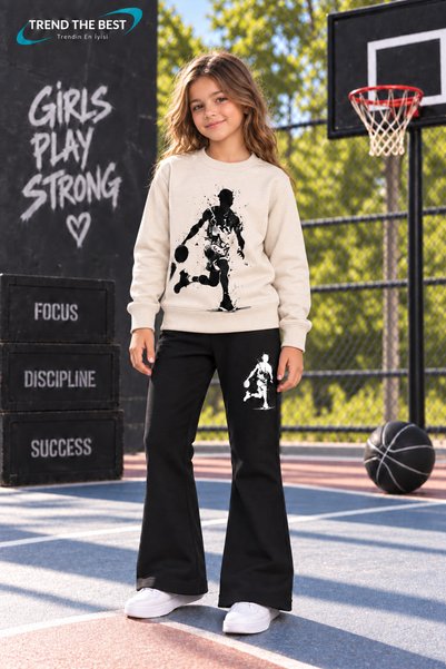 TREND THE BEST Trendin En İyisi Winter, Spring, and Autumn Girls' Black Spani...