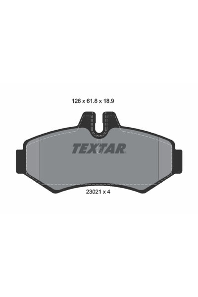 TEXTAR Σετ τακακιών φρένων, δισκόφρενο 2302101