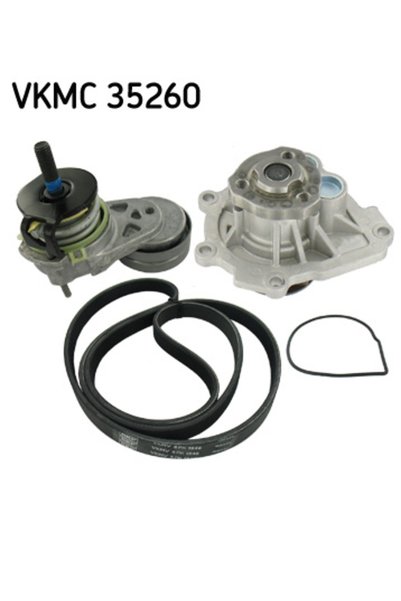 SKF Αντλία νερού + σετ ρομβοειδούς ιμάντα VKMC 35260
