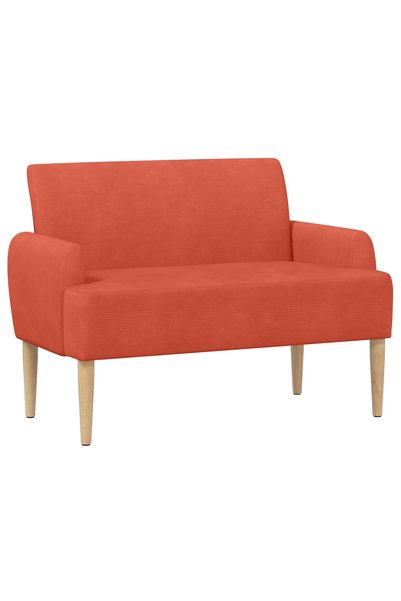vidaxl Canapea cu capitonaj butonat Roșu portocalie 116 x 67 x 81 cm