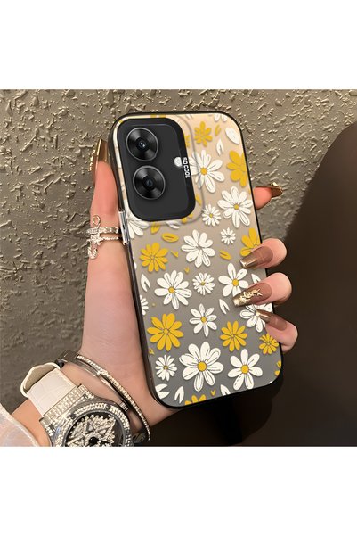 CHICASELUX غطاء هاتف مطبوع عليه تصميم زهرة البابونج، متوافق مع هاتف Realme No...
