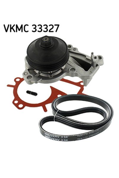 SKF Αντλία νερού + σετ ρομβοειδούς ιμάντα VKMC 33327