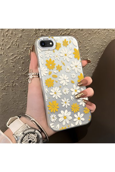 CHICASELUX Spring Daisy Print Case Compatible with iPhone 7/8/Se 2020 2022, D...
