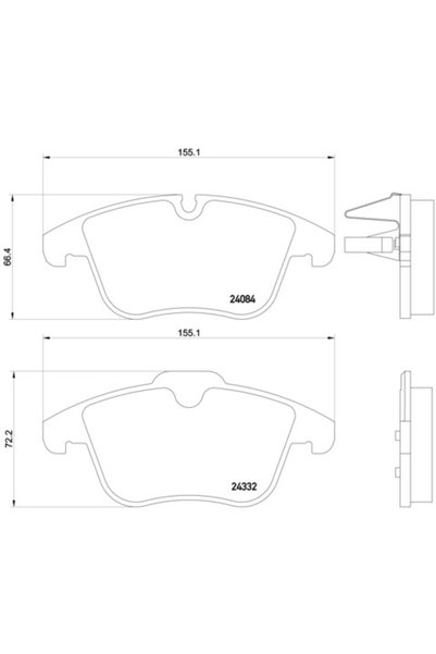 Brembo Σετ τακακιών φρένων, δισκόφρενο P 61 106