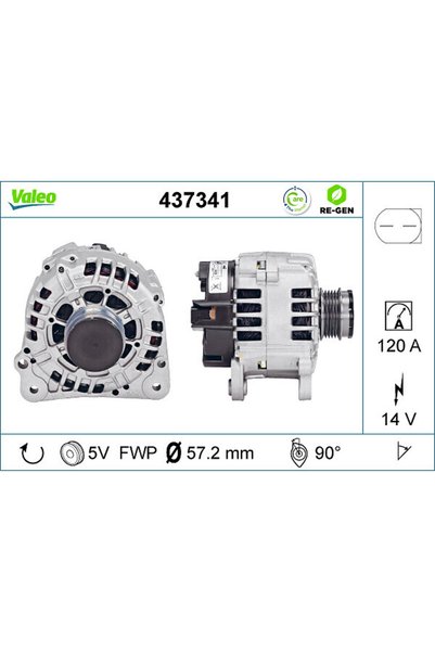 VALEO Генератор / алтернатор 437341