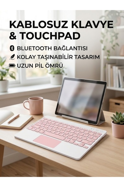 NOVA & GLORY ACCESSOIRES K-51 Dokunmatik Yüzeyli (Touchpad) Şarjlı Kablosuz B...