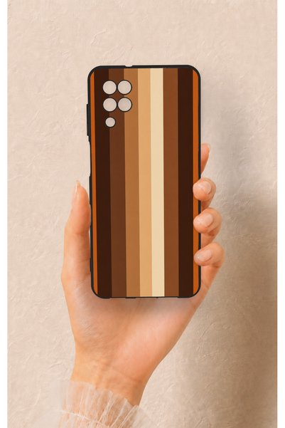 Vip Case Samsung A12 Compatible Autumn Lines Patterned Silicone Case