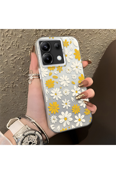 CHICASELUX غطاء هاتف Redmi Note 13 Pro 5G بتصميم زهرة البابونج، متين وطويل ال...
