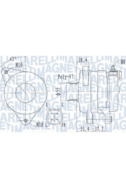 MAGNETI MARELLI Генератор / алтернатор 063732121010