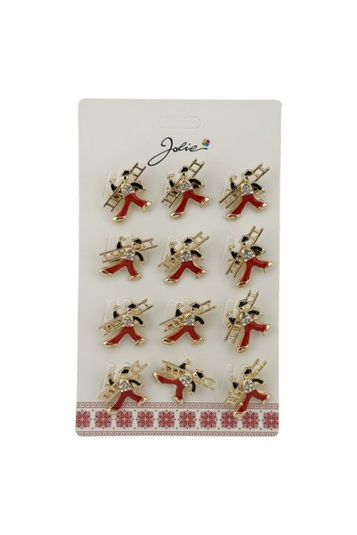 Evolium Set of 12 brose martisor spring flowers, jolie, metal flowers, lacque...