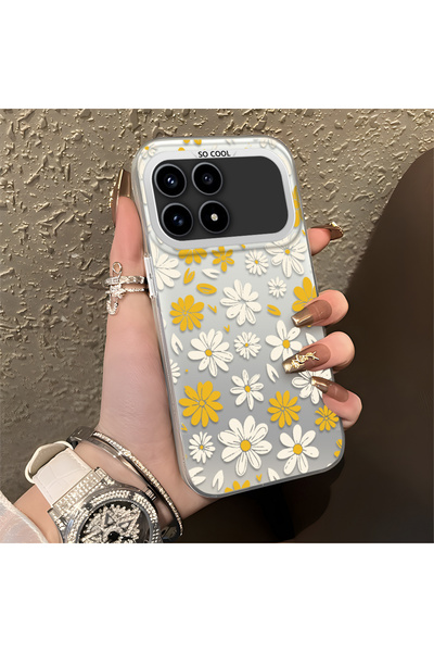 CHICASELUX Poco F8 Pro 5g Compatible Spring Daisy Print Case, Durable, Cute.