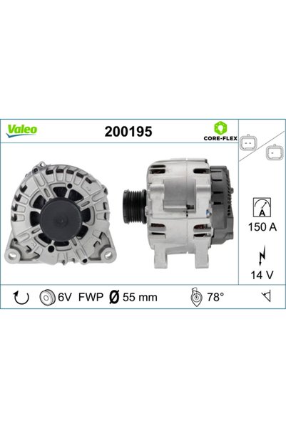 VALEO Генератор / алтернатор 200195