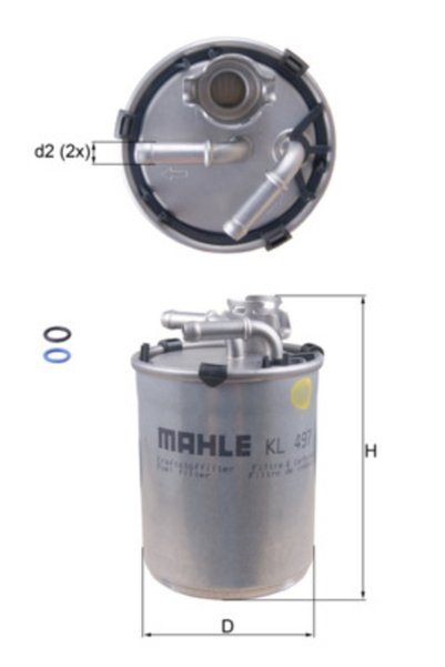 MAHLE Φίλτρο καυσίμου KL 497D