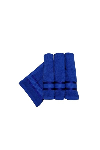 OEM Set de 4 prosoape de mână albastru marin, 30 x 50 cm, 100% bumbac, 400 GSM