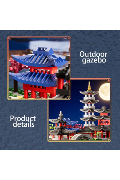 Choice CP1043 550 pieces of classic Hangzhou Leifeng Pagoda building blocks m...