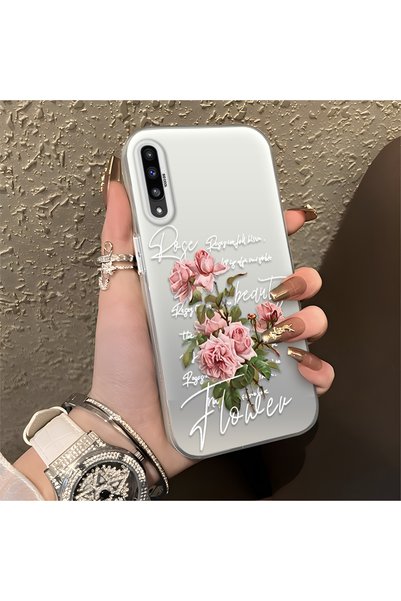 CHICASELUX Rose and Letter Pattern Case Compatible with Samsung Galaxy A50/A5...
