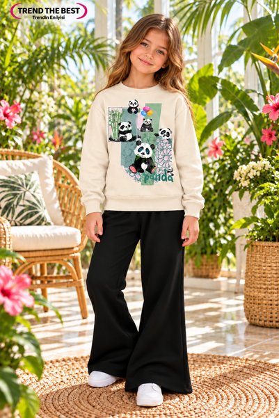 TREND THE BEST Trendin En İyisi Winter, Spring, and Autumn Girls' Black Spani...