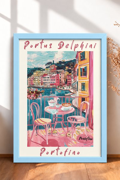 HOMEPACK Portus Delphini Portofino Slikarstvo na ramu za balkon, Italija Post...
