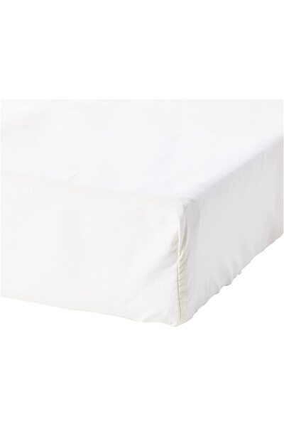 Amazon Cearșaf de pat cu bandă elastică 135x190cm Microfibră Crem