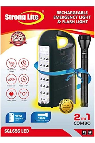 Generic مصباح طوارئ وفلاش قابل لإعادة الشحن SGL656LED