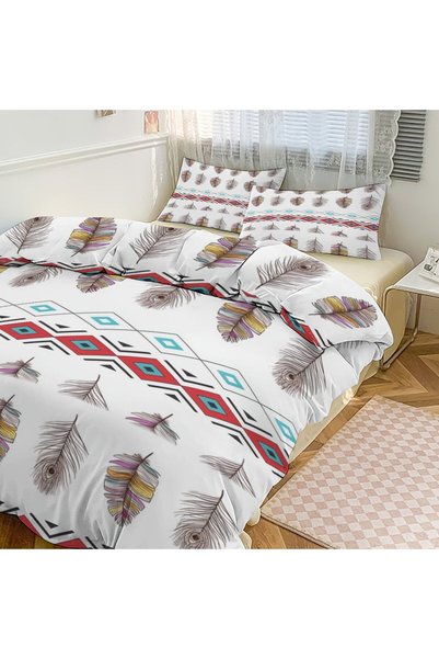 Generic Cozy Daily Bohemian Brushed Duvet Cover Set 3Pcs, Colorfast Printed B...