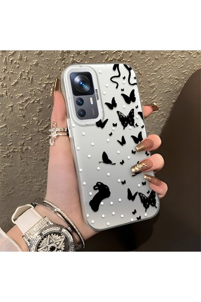 CHICASELUX Mi 12T/12T Pro Compatible Dot and Butterfly Combination Printed Ca...