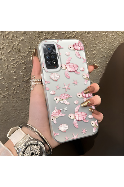 CHICASELUX Redmi Note 11 Pro 4G/5G Compatible Silicone Case with a Pink Turtl...