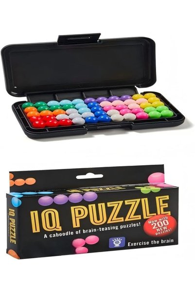 Generic Brain Teaser Puzzle Game, Portable Case 200 Challenges, Educational T...