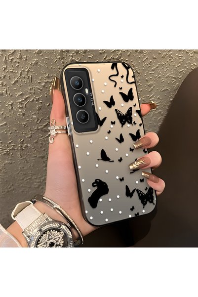 CHICASELUX Realme C65 4g Compatible Case with Dot and Butterfly Print, for Ev...