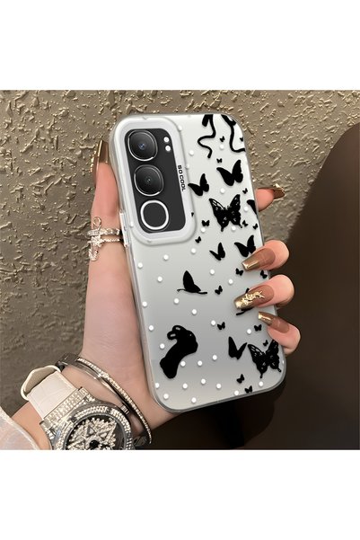 CHICASELUX Vivo Y19S 4G/Y19S Pro Compatible Case with a Dot and Butterfly Pat...