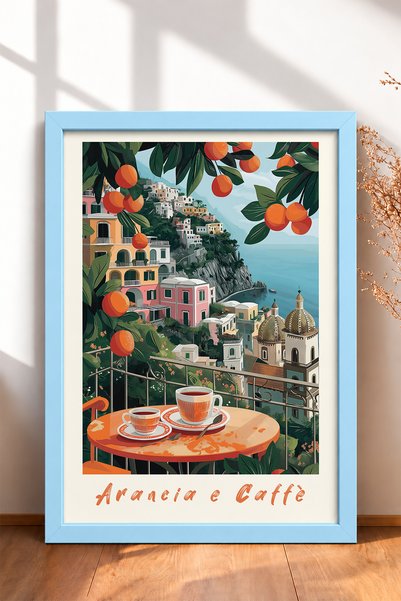 HOMEPACK Arancia e Caffè: Απολαύστε τον καφέ σας στη βεράντα – Πίνακας με κορ...