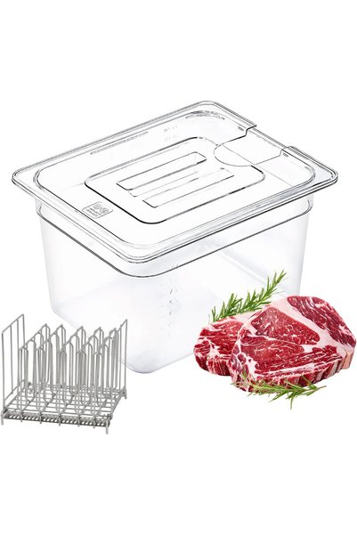 Generic Zertylre Sous Vide Container 11L with Lid & Stainless Steel Sous Vide...