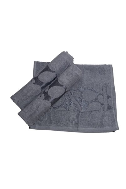 OEM Set de prosoape de mână, bumbac, model floral 3D, 420g/m², gri, 30x50cm, ...