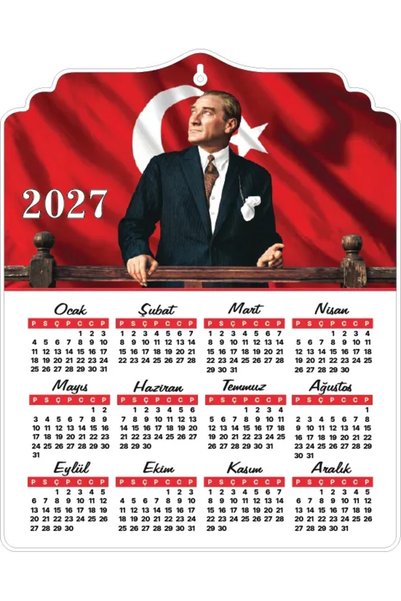 HalkKitabevi İstikbal 2027 Ahşap Atatürk Duvar Takvimi