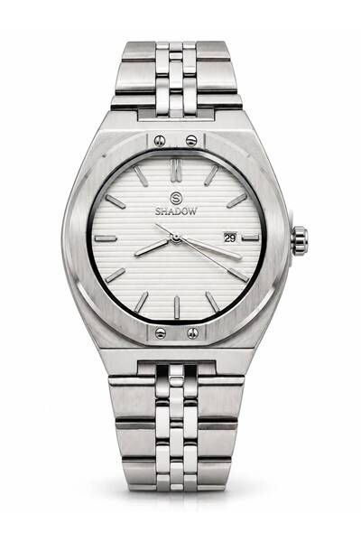 SHADOW VANTIER SD1432 Men's Analog Quartz Watch with White Textured Dial and ...