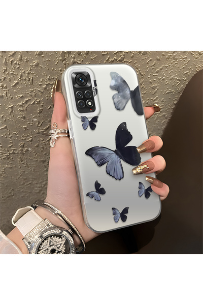 CHICASELUX Black and Gray Butterfly-Printed Protective Case Compatible with R...