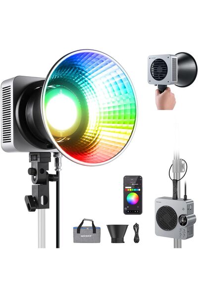 Generic إضاءة فيديو LED محمولة HS200C، تحكم عبر التطبيق/2.4G/لوحة/DMX، 280 وا...