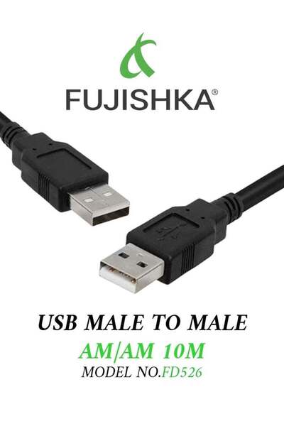 FUJISHKA كابل USB من النوع A إلى النوع A، ذكر إلى ذكر، بطول 10 أمتار، USB 2.0...