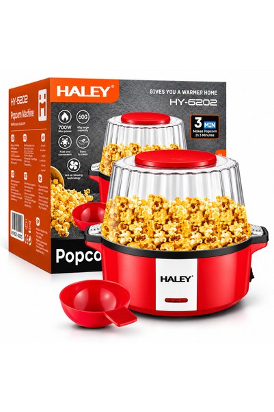 HALEY Aparat de făcut popcorn, 700W, capacitate 60g, preparare cu aer cald, f...
