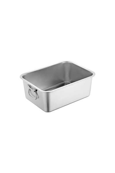rosberg Rectangular stainless steel tray with handles 60x40x10cm,