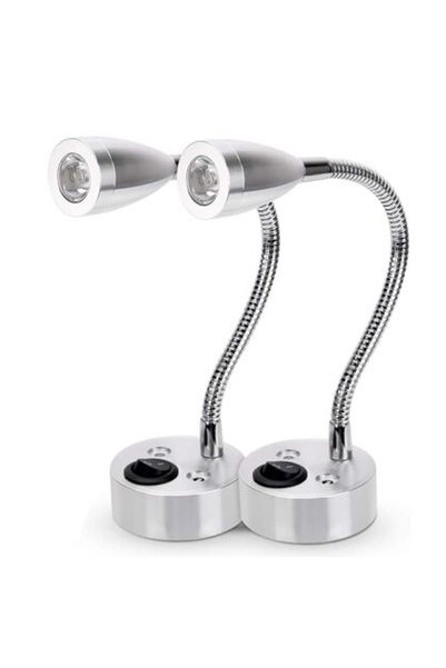 Noonedibs Lampă de perete LED 12V, spot LED, lumină de citit, întrerupător, r...