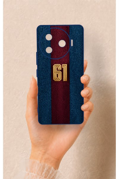 Vip Case Tecno Camon 30 Pro 5g Compatible Burgundy Blue Patterned Silicone Case.