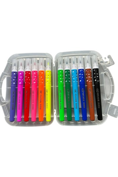 fara marca Set de 12 markere colorate pentru copii – Markere ergonomice cu cu...